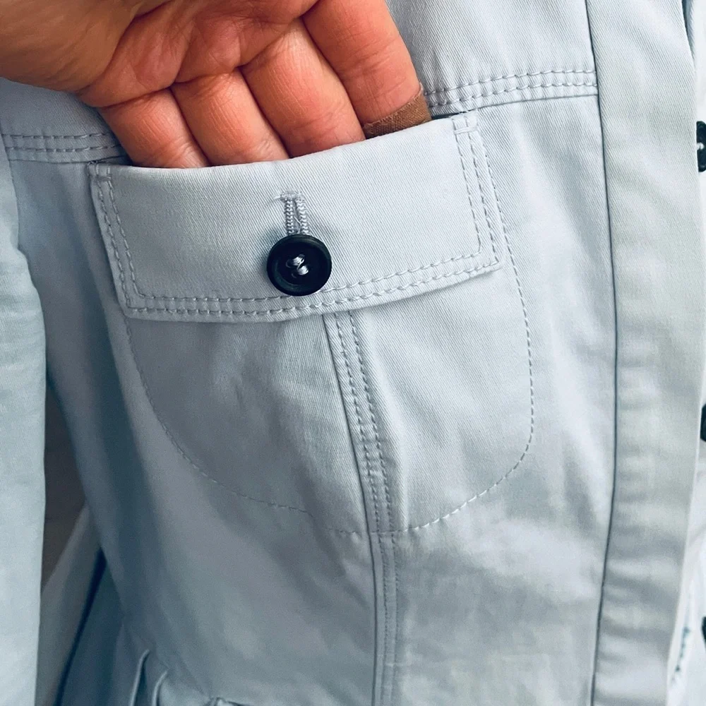 Miu Miu Light Blue Peplum Jacket